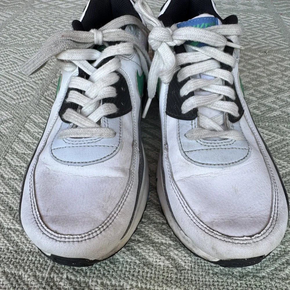 Size 5Y/W6.5 - Nike‎ Air Max 90 LTR White/Stadium Green Shoes (DV3607 102)